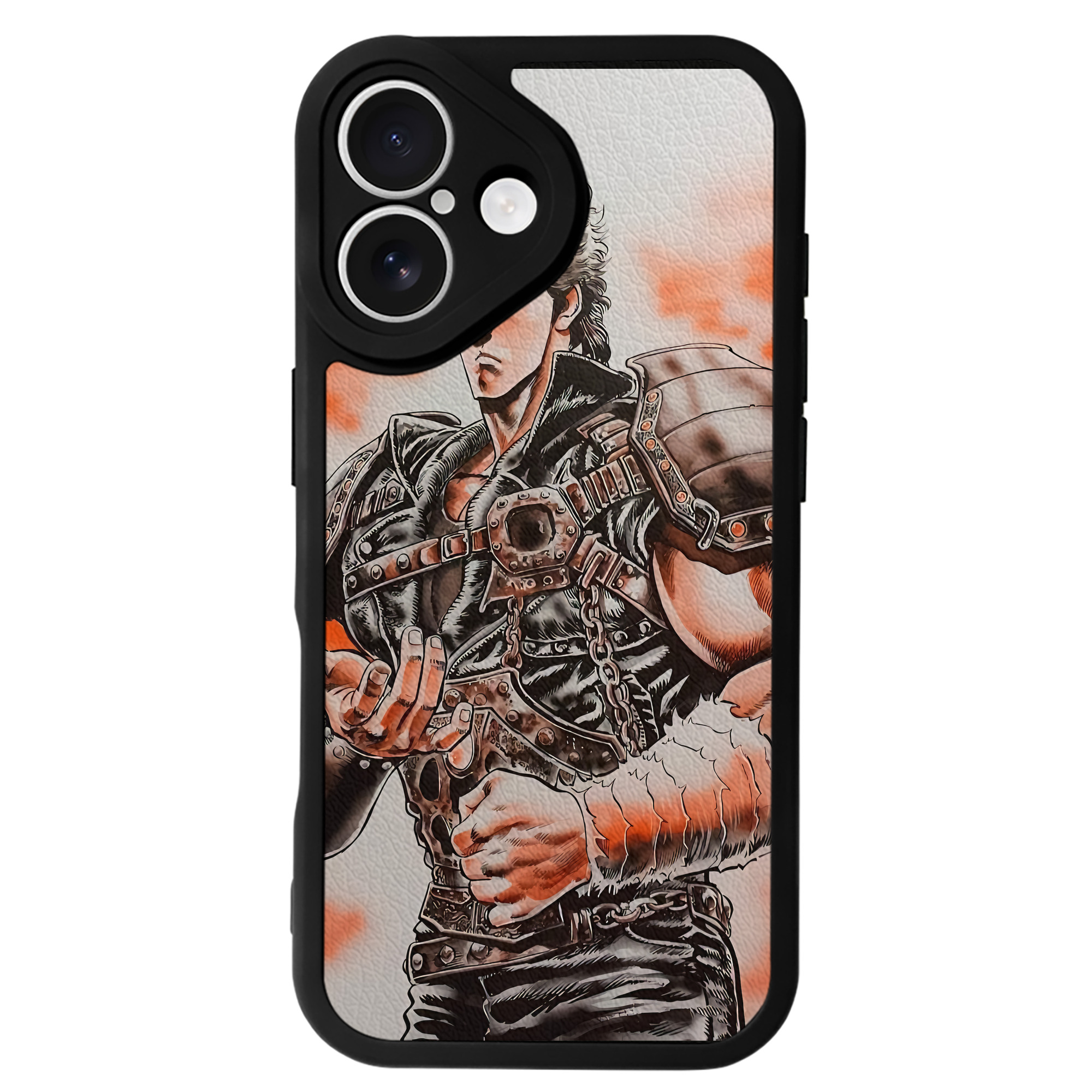 （画像用） 北斗の拳 Fist of the North Star 【iPhone 16シリーズ対応】シリコンスマホケース（レザー調） 材質：シリコン